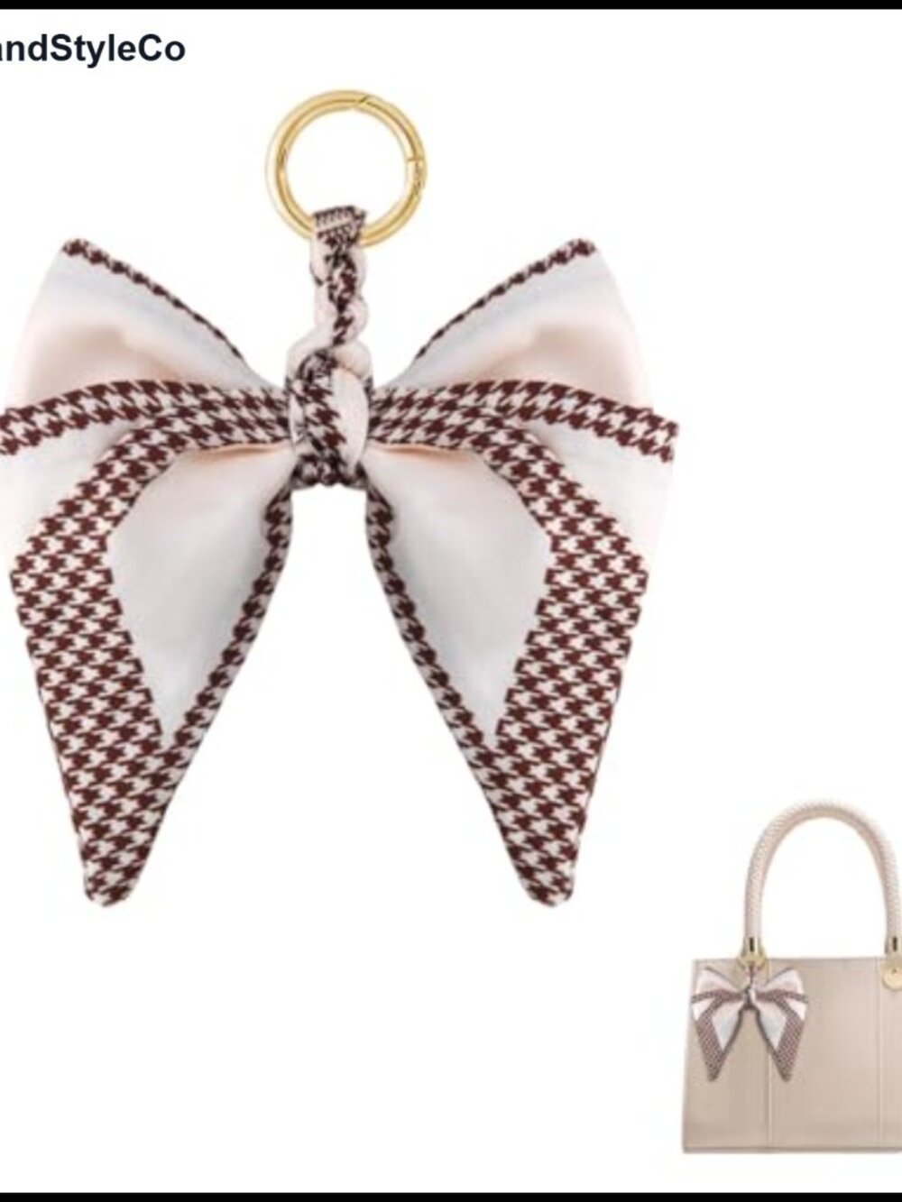 Alloy Terylene Bow Keychain Bag Pendant Charm for Handbags Purses